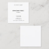 エレガントトレンディーモダンテンプレートプロフェッショナル スクエア名刺 (正面/裏面)