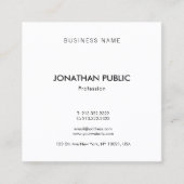 エレガントトレンディーモダンテンプレートプロフェッショナル スクエア名刺 (正面)