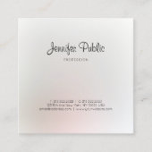 エレガントトレンディーモダンデザインプロフェッショナルスタイリッシュ スクエア名刺 (正面)