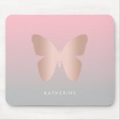 エレガントトレンディーモダンバラ金ゴールド マウスパッド (正面)