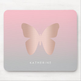 エレガントトレンディーモダンバラ金ゴールド マウスパッド