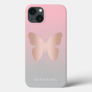 エレガントトレンディーモダンバラ金ゴールド iPhone 13ケース