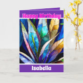 エレガントトレンディーユニークフローラ カード (黄色い花)