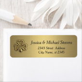 エレガントトレンディーラッキーアイリッシュシャムロック金ゴールドラベル ラベル (インサイチュ)