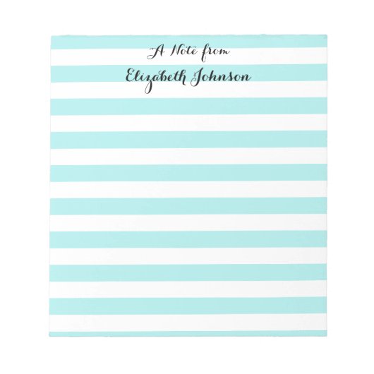 エレガントトレンディー幼稚園先生名 ノートパッド (正面)