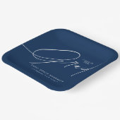 エレガントトレンディー書道台本の卒業 ペーパープレート (傾斜あり)