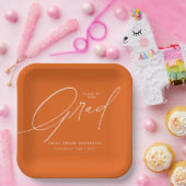 エレガントトレンディー書道台本の卒業 ペーパープレート (パーティー)