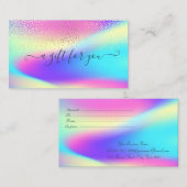 エレガントトレンディー紙吹雪ホロカラフルグラグラデーションフィー 割引カード (正面/裏面)