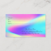 エレガントトレンディー紙吹雪ホロカラフルグラグラデーションフィー 割引カード (裏面)