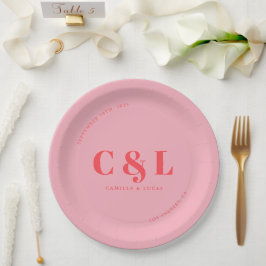 エレガントトレンディー結婚の ペーパープレート