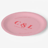 エレガントトレンディー結婚の ペーパープレート (アングル)