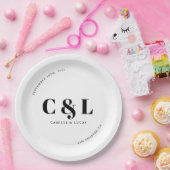 エレガントトレンディー結婚の ペーパープレート (パーティー)