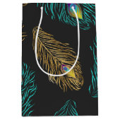 エレガントトレンディー羽毛 ミディアムペーパーバッグ (正面)