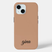 エレガントトレンディー茶カスタマイズ Case-Mate iPhoneケース (裏面)