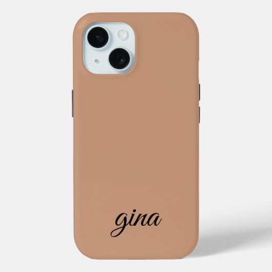 エレガントトレンディー茶カスタマイズ Case-Mate iPhoneケース (裏面)