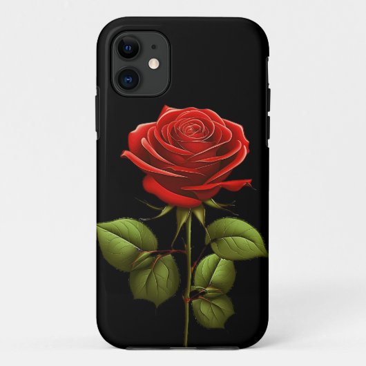 エレガントトレンディー赤薔薇 Case-Mate iPhoneケース (裏面)