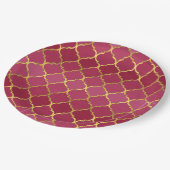 エレガントトレンディー金ゴールドフェイクグリッター箔 ペーパープレート (アングル)