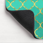 エレガントトレンディー金ゴールドフェイクグリッター箔 マウスパッド (コーナー)