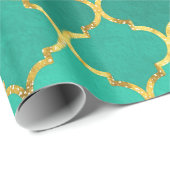 エレガントトレンディー金ゴールドフェイクグリッター箔 ラッピングペーパー (ロールコーナー)