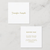 エレガントトレンディー金ゴールドルックプライモダンン スクエア名刺 (正面/裏面)