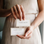 エレガントトレンディー金ゴールド箔フレミニマルーム 名刺