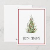 エレガントトレンディー非フォトクリスマスツリー シーズンカード (正面/裏面)