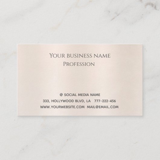 エレガントトレンディー高級パール爪、 ネイル ロイヤリティカード (裏面)