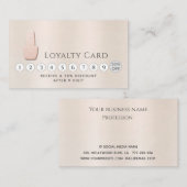 エレガントトレンディー高級パール爪、 ネイル ロイヤリティカード (正面/裏面)