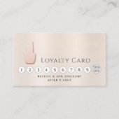 エレガントトレンディー高級パール爪、 ネイル ロイヤリティカード (正面)