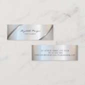 エレガントトレンディー、シルバーストライプズ スキニー名刺 (正面/裏面)