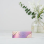 エレガントトレンディー、フェイク金ゴールドストライプ スキニー名刺 (スタンド正面)