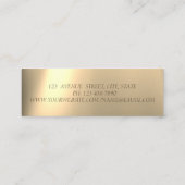 エレガントトレンディー、フェイク金ゴールドストライプ スキニー名刺 (裏面)