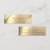 エレガントトレンディー、フェイク金ゴールドストライプ スキニー名刺 (正面/裏面)