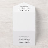 エレガントトレンディーqrコードrsvp写真結婚s オールインワン招待状 (外側)