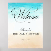 エレガントトロピカルコースタルブライダルシャワー