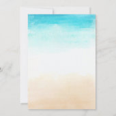 エレガントトロピカルコースタルブライダルシャワー 招待状 (裏面)