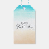 エレガントトロピカルコースタル ブライダルシャワー ギフトタグ (裏面)