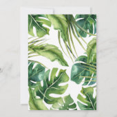 エレガントトロピカルサマーパームリーブスウェディング 招待状 (裏面)