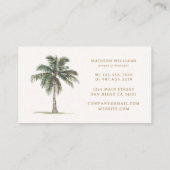 エレガントトロピカルパームツリーバケーションビーチレンタル 名刺 (裏面)