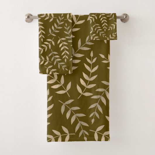 エレガントトロピカルベージュ離れオンブラウン バスタオルセット (インサイチュ)