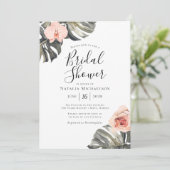 エレガントトロピカル ブライダルシャワー招待状 招待状 (スタンド正面)