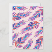 エレガントトロピ芸術的ク離れア結婚・アクリル 招待状 (裏面)