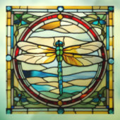 エレガントトンボフェイクイステンドグラス ウィンドウサイン (シート3)