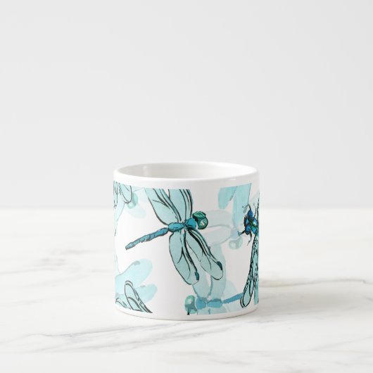 エレガントトンボ：水疑問に思色 エスプレッソカップ (正面)