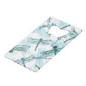 エレガントトンボ：水疑問に思色 クレジットカード栓抜き (裏面アングル)