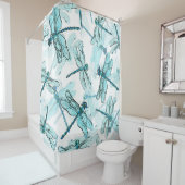 エレガントトンボ:水疑問に思色 シャワーカーテン (インサイチュ)