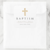 エレガントトープ宗教十字洗礼 スクエアシール (バッグ)