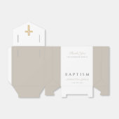 エレガントトープ宗教十字洗礼 フェイバーボックス (折り畳みなし)