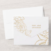 エレガントドレス ブライダルシャワー オールインワン招待状 (裏面)