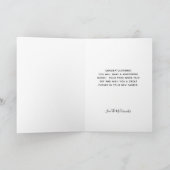 エレガントナース卒業ピンクグリッターパーソナライズされた カード (内部)